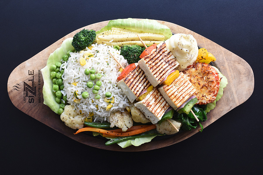 Paneer Shashlik Sizzler